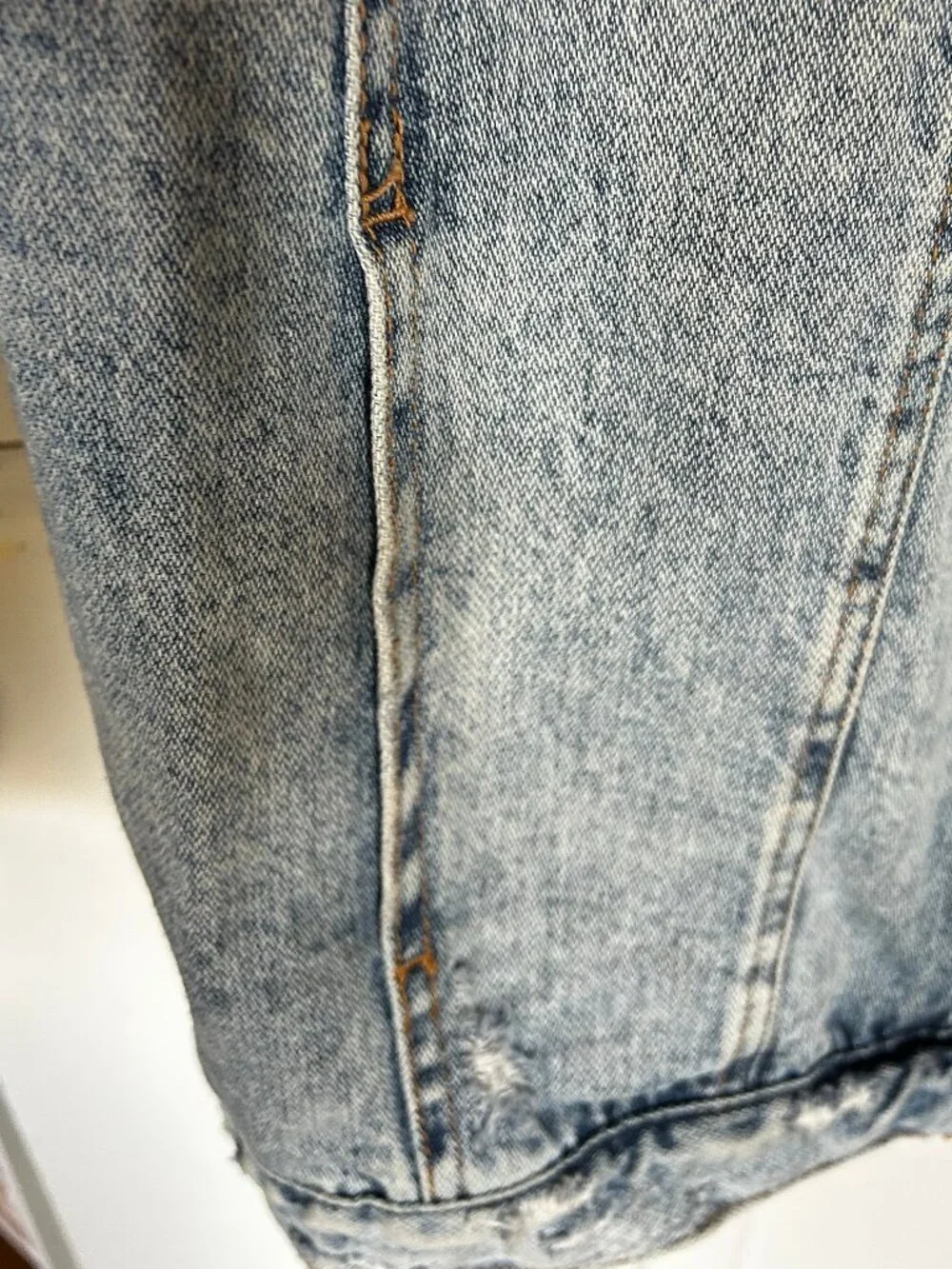 Free People Distressed Jean Jacket - Picture 7 of 9